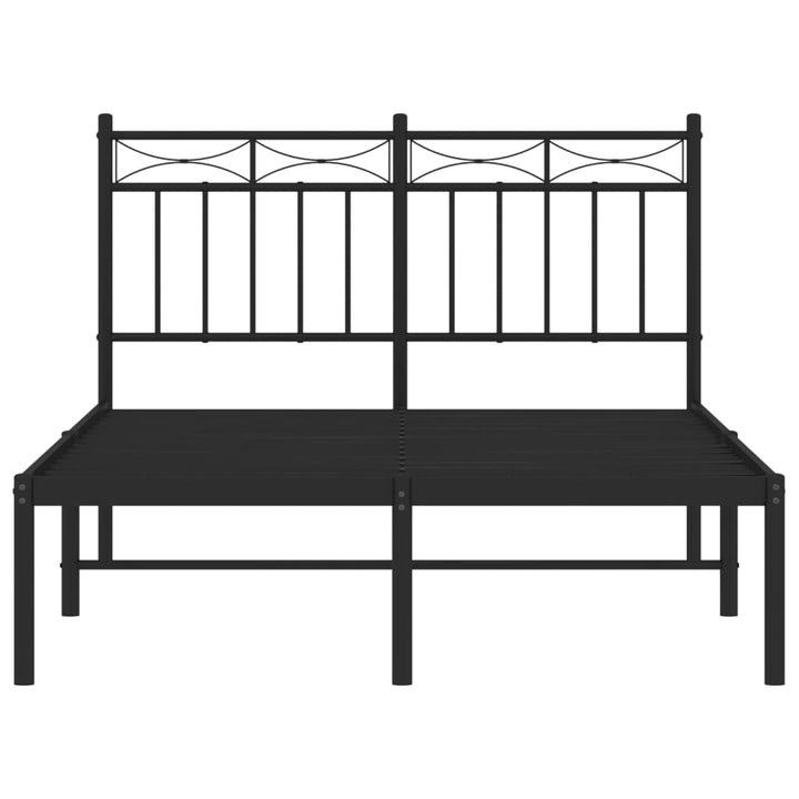 sengeramme med sengegavl 120x190 cm metal sort
