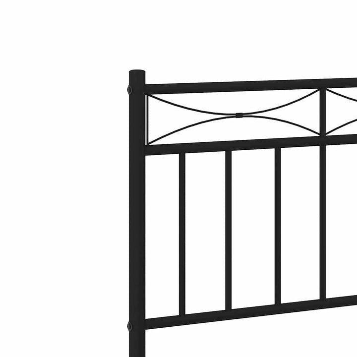 sengeramme med sengegavl 150x200 cm metal sort