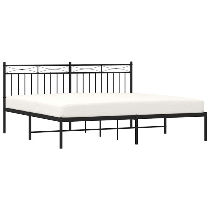 sengeramme med sengegavl 183x213 cm metal sort