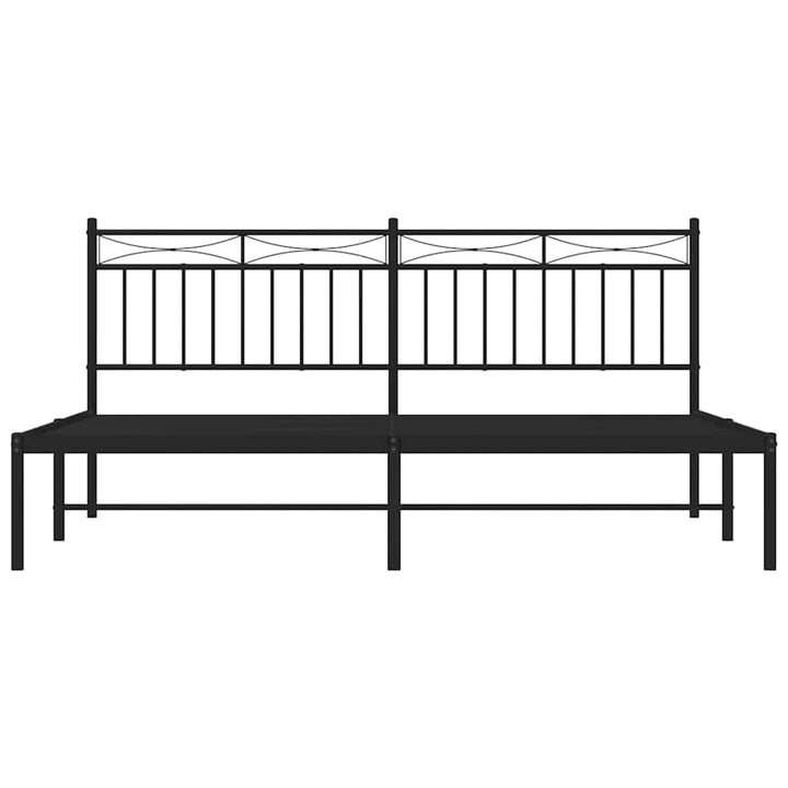 sengeramme med sengegavl 183x213 cm metal sort