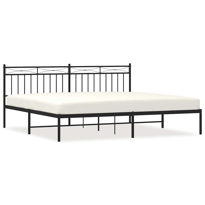 sengeramme med sengegavl 193x203 cm metal sort