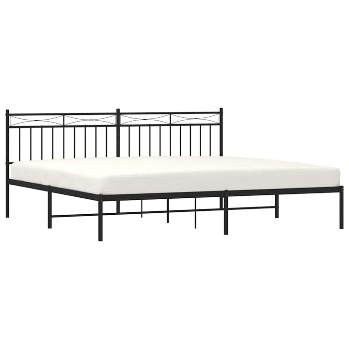 sengeramme med sengegavl 193x203 cm metal sort