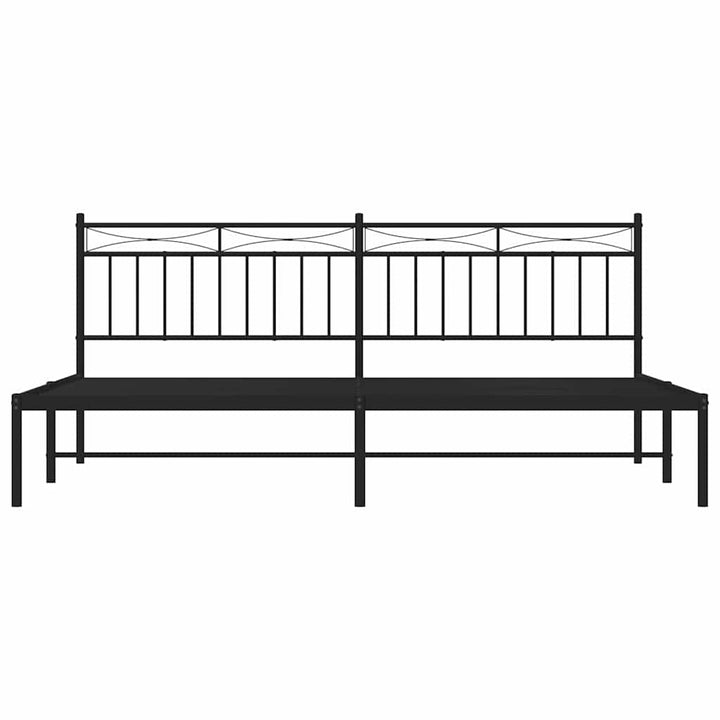 sengeramme med sengegavl 193x203 cm metal sort