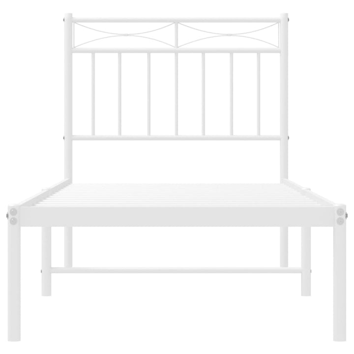 sengeramme uden madras med hovedgærde 75x190 cm hvid