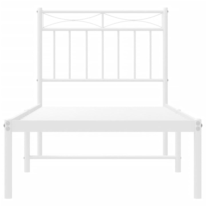 sengeramme med sengegavl 80x200 cm metal hvid