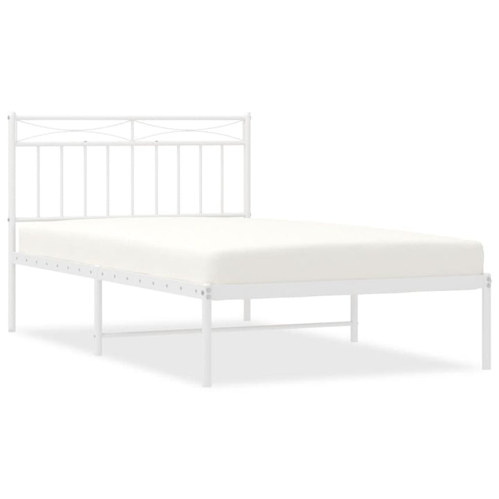 sengeramme med sengegavl 107x203 cm metal hvid