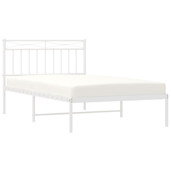 sengeramme med sengegavl 107x203 cm metal hvid
