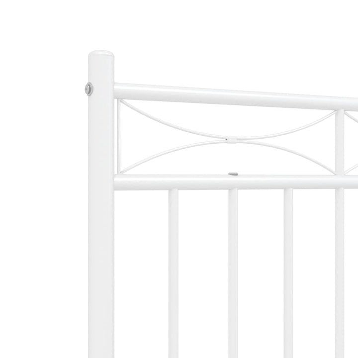 sengeramme med sengegavl 135x190 cm metal hvid