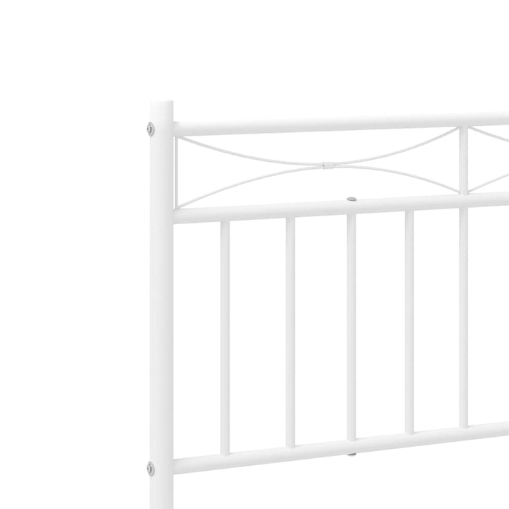 sengeramme med sengegavl og fodgærde 100x200 cm metal hvid