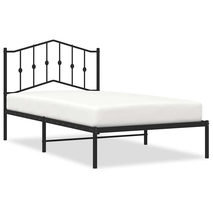 sengeramme med sengegavl 100x190 cm metal sort