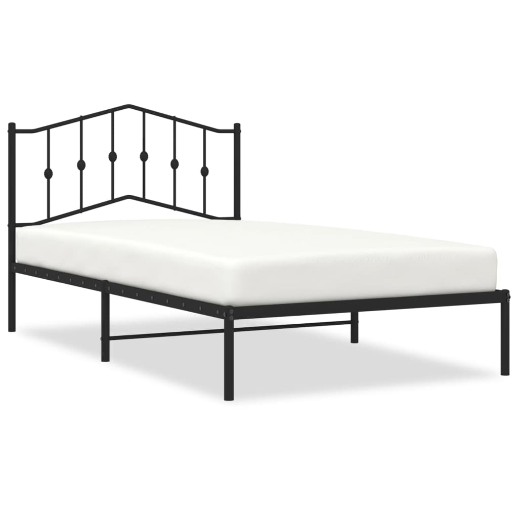 sengeramme med sengegavl 107x203 cm metal sort