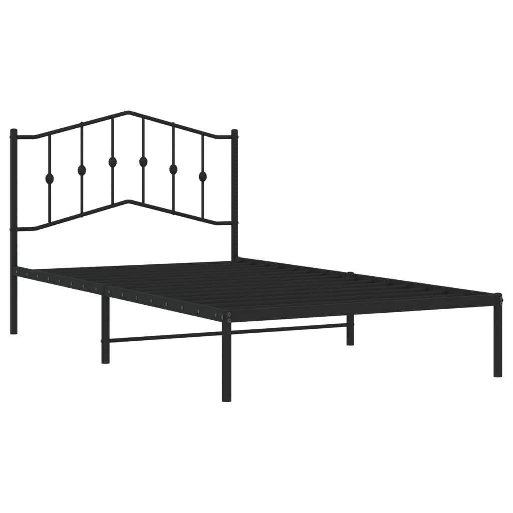 sengeramme med sengegavl 107x203 cm metal sort