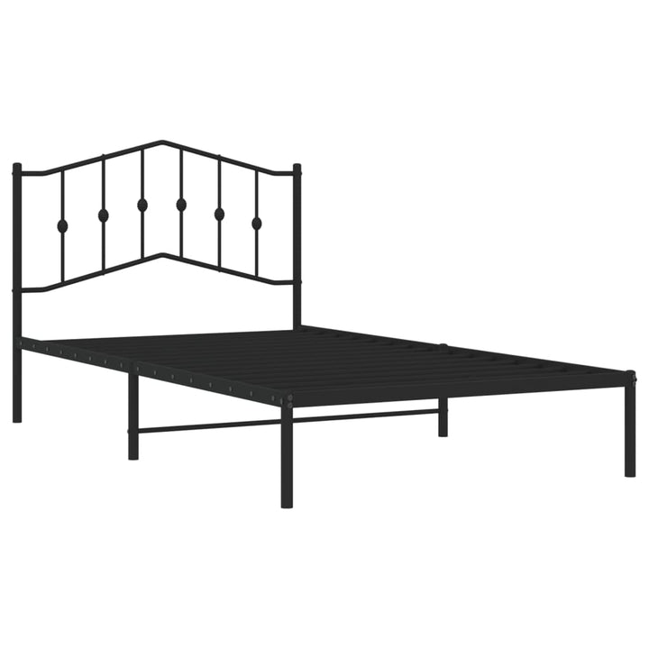 sengeramme med sengegavl 107x203 cm metal sort