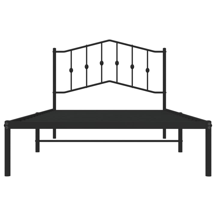 sengeramme med sengegavl 107x203 cm metal sort