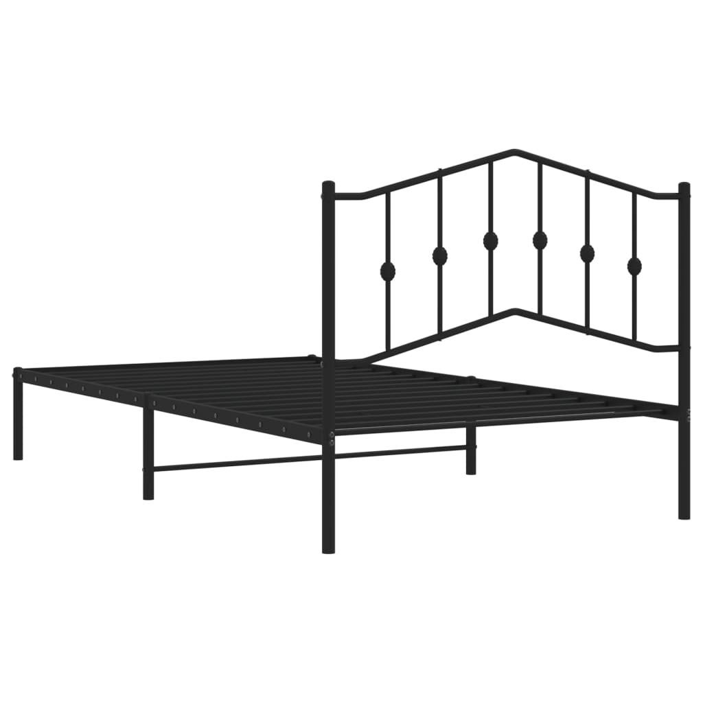 sengeramme med sengegavl 107x203 cm metal sort
