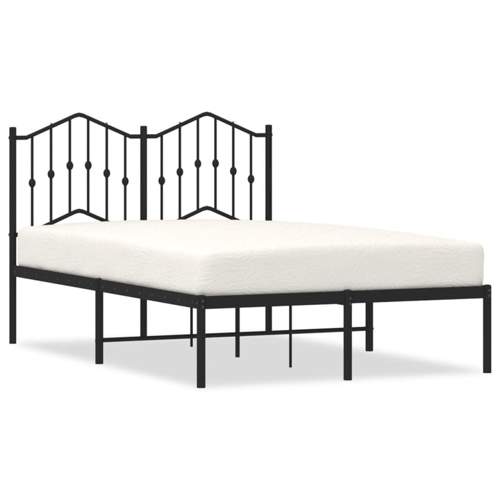 sengeramme med sengegavl 120x190 cm metal sort