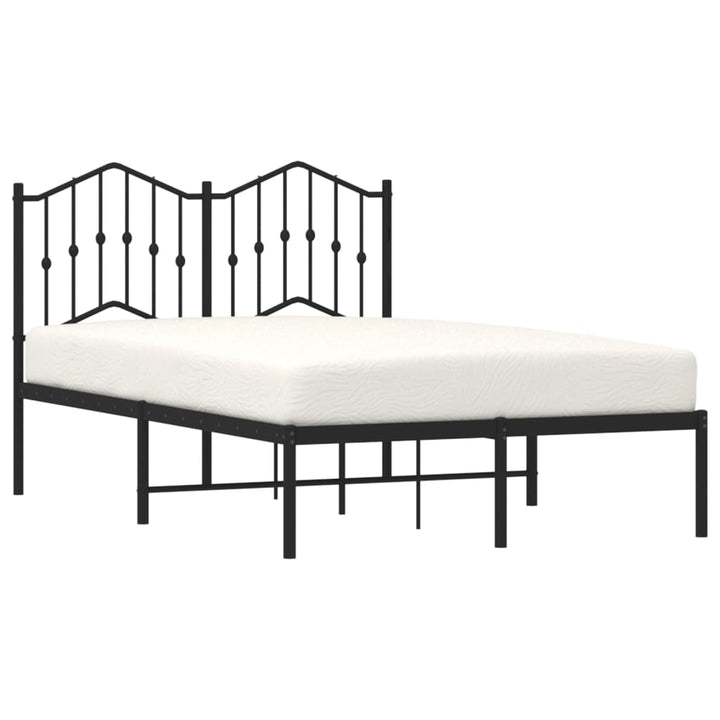 sengeramme med sengegavl 120x190 cm metal sort
