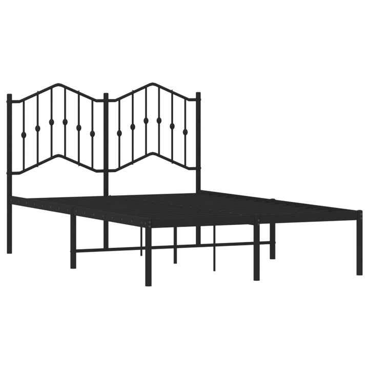 sengeramme med sengegavl 120x190 cm metal sort