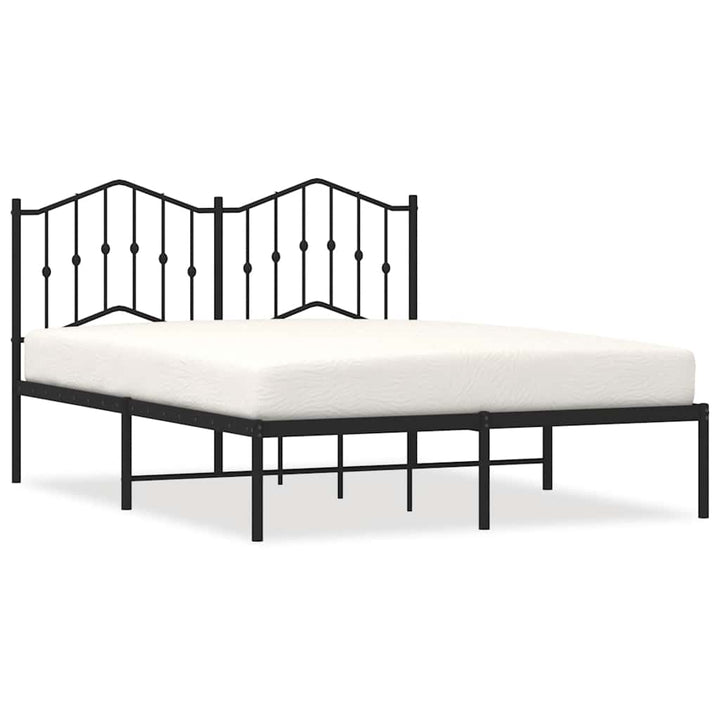 sengeramme med sengegavl 135x190 cm metal sort
