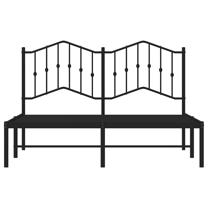 sengeramme med sengegavl 135x190 cm metal sort