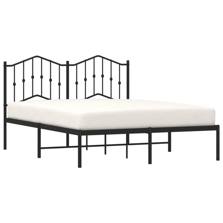 sengeramme med sengegavl 140x190 cm metal sort