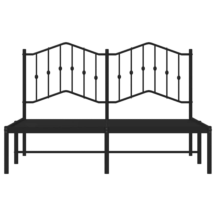 sengeramme med sengegavl 150x200 cm metal sort