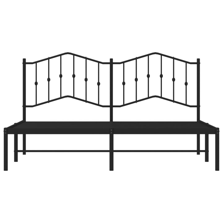 sengeramme med sengegavl 160x200 cm metal sort
