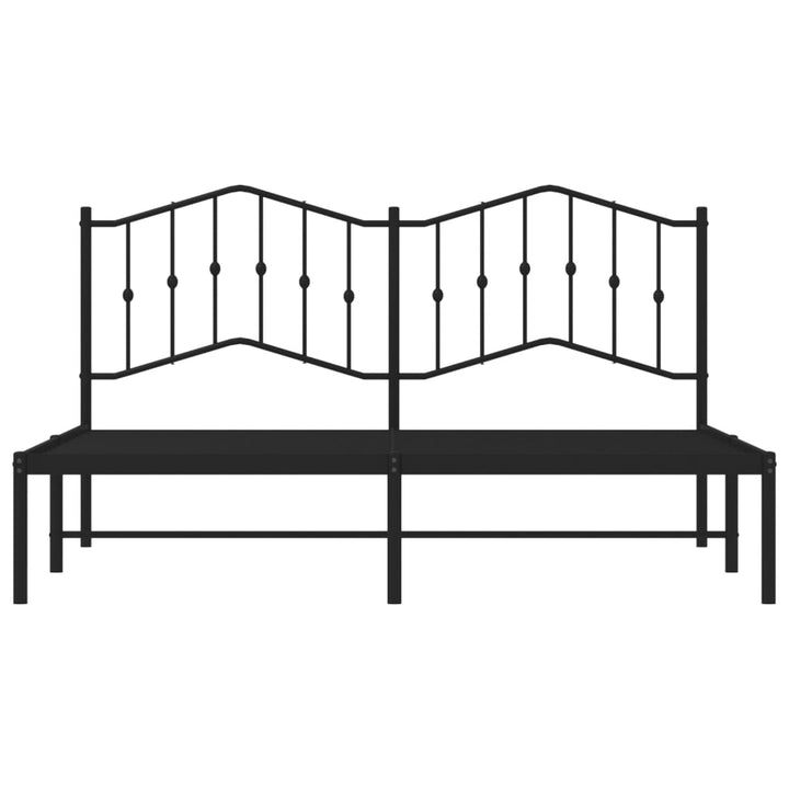 sengeramme med sengegavl 180x200 cm metal sort
