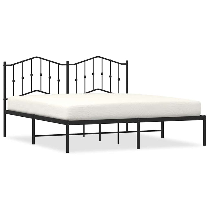 sengeramme med sengegavl 183x213 cm metal sort