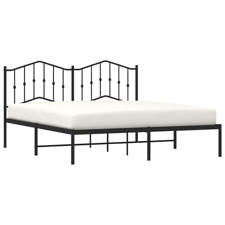 sengeramme med sengegavl 183x213 cm metal sort