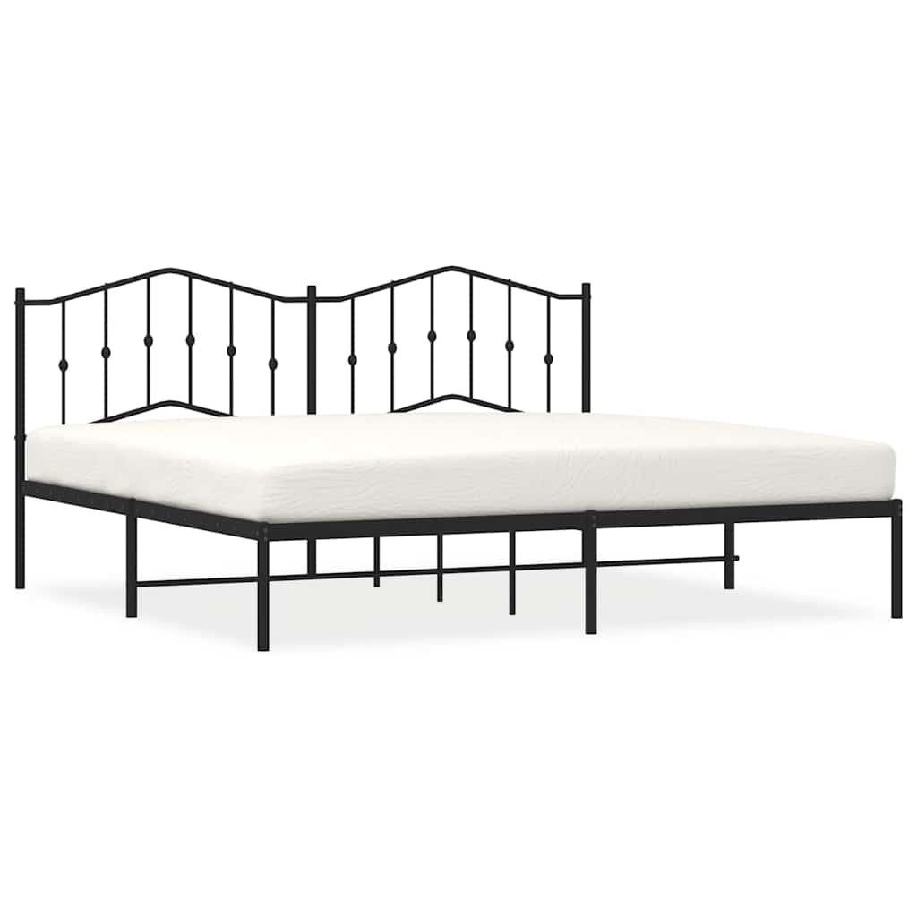 sengeramme med sengegavl 193x203 cm metal sort
