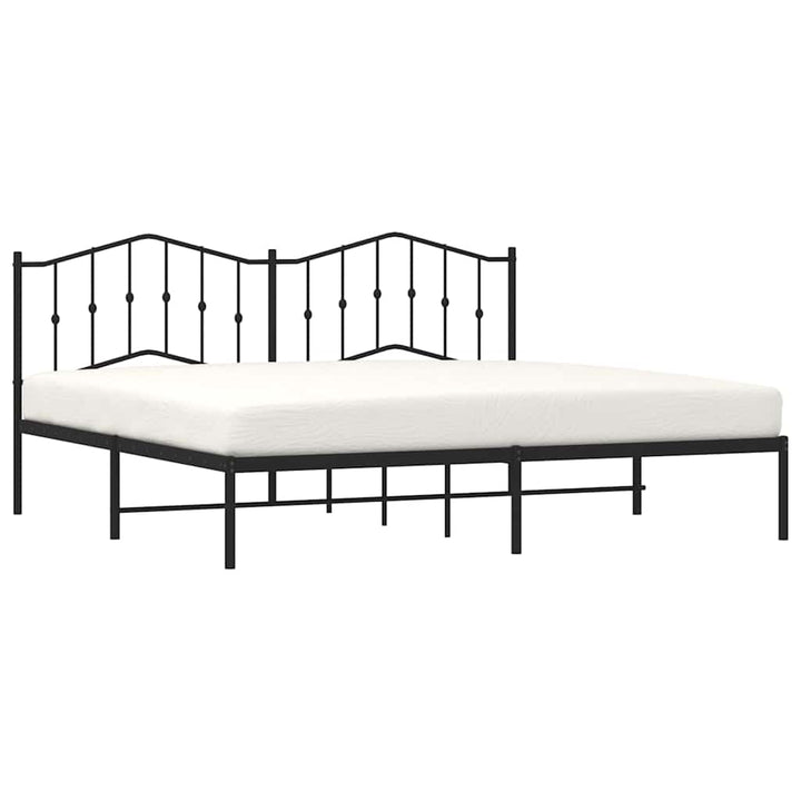 sengeramme med sengegavl 193x203 cm metal sort