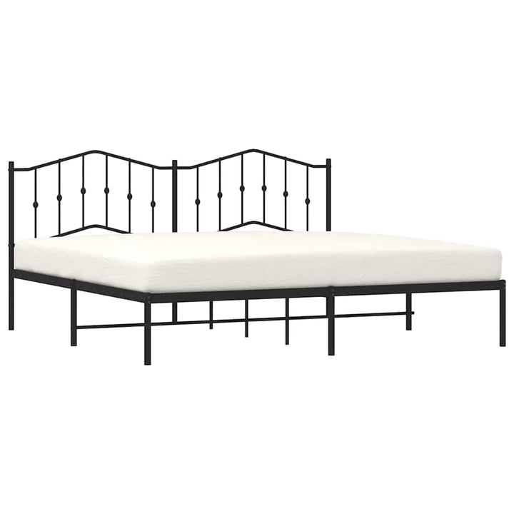 sengeramme med sengegavl 193x203 cm metal sort