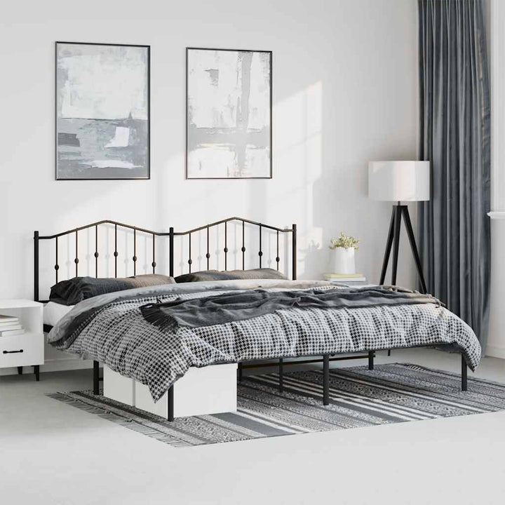 sengeramme med sengegavl 193x203 cm metal sort