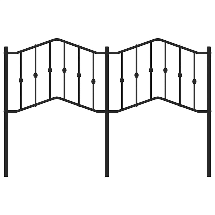 udskiftningsgavl 135 cm metal sort