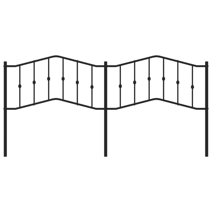 udskiftningsgavl 200 cm metal sort