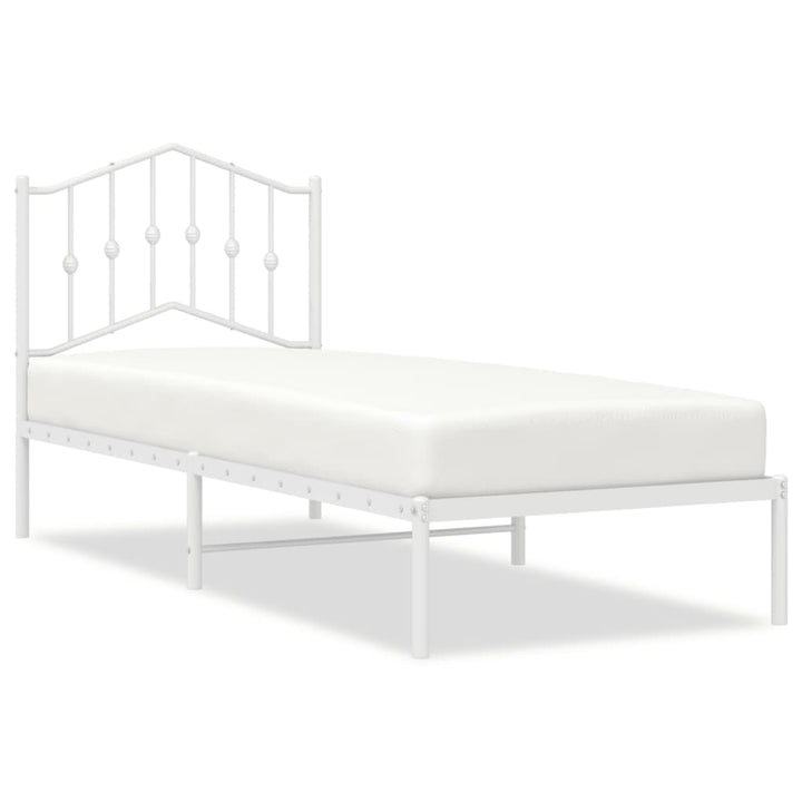 sengeramme uden madras med hovedgærde 75x190 cm hvid