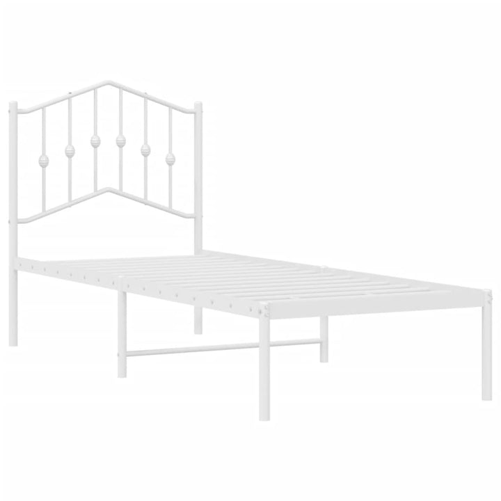 sengeramme uden madras med hovedgærde 75x190 cm hvid