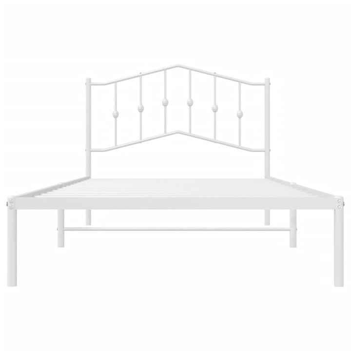sengeramme med sengegavl 107x203 cm metal hvid