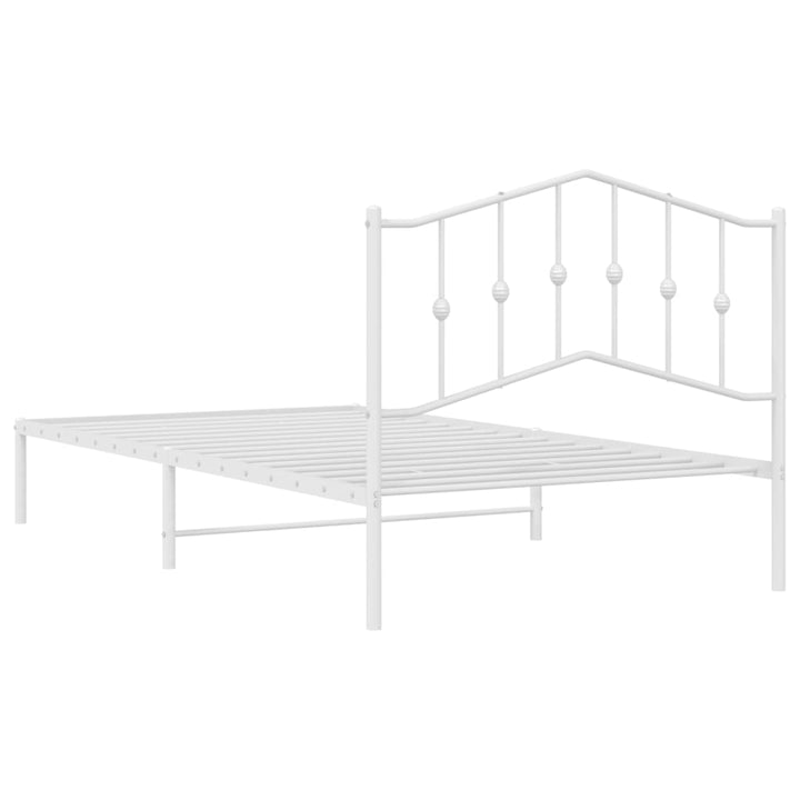 sengeramme med sengegavl 107x203 cm metal hvid