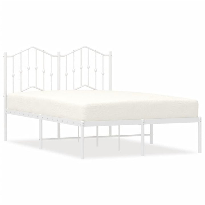 sengeramme med sengegavl 120x190 cm metal hvid