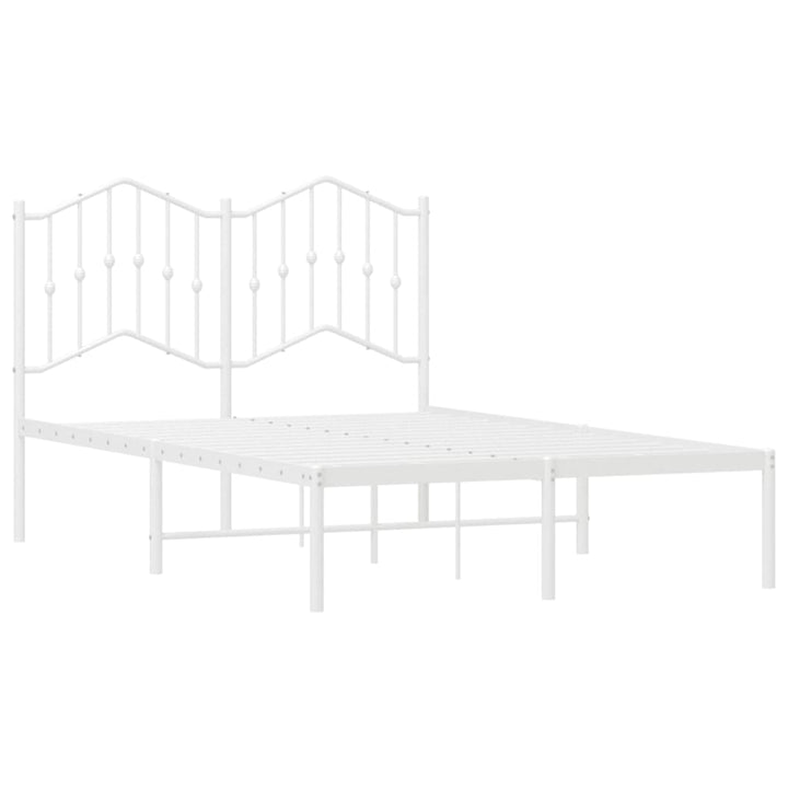 sengeramme med sengegavl 120x190 cm metal hvid