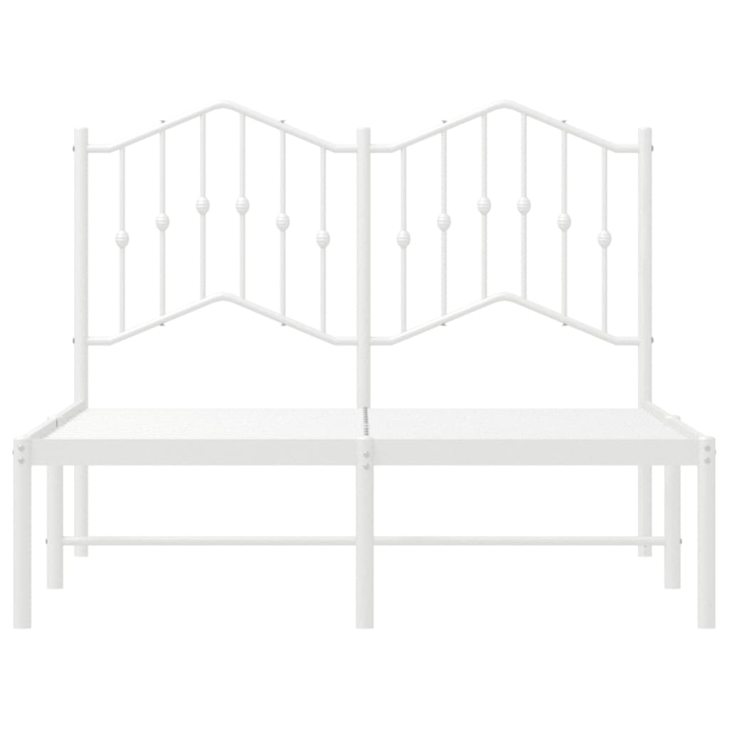 sengeramme med sengegavl 120x200 cm metal hvid