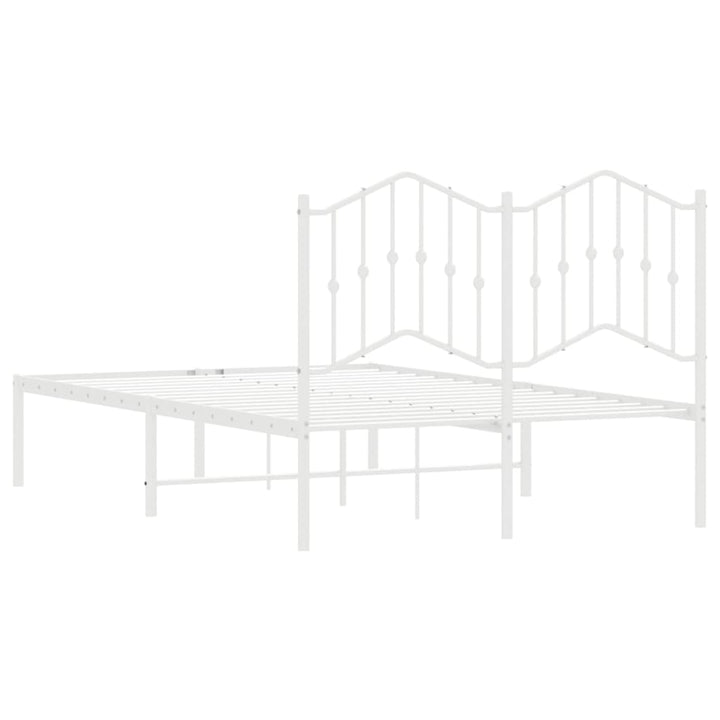 sengeramme med sengegavl 120x200 cm metal hvid