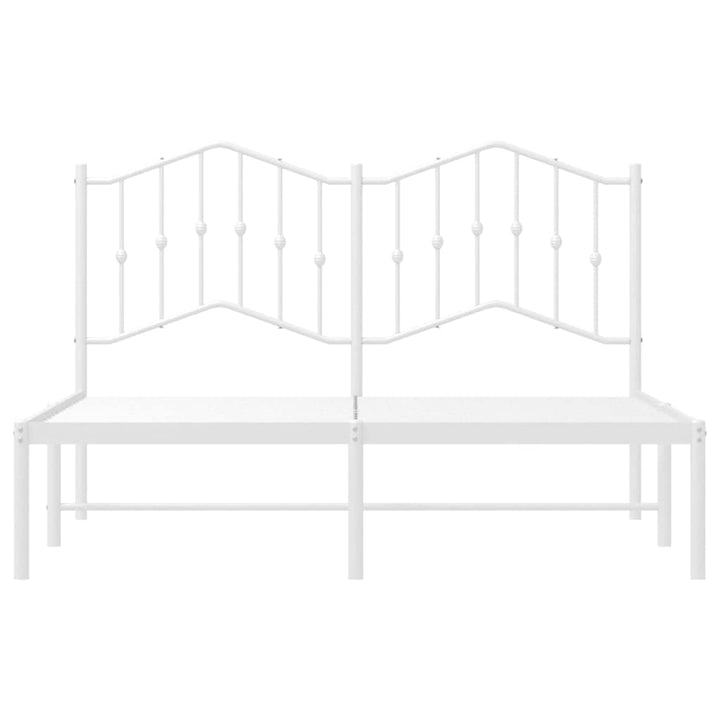 sengeramme med sengegavl 135x190 cm metal hvid