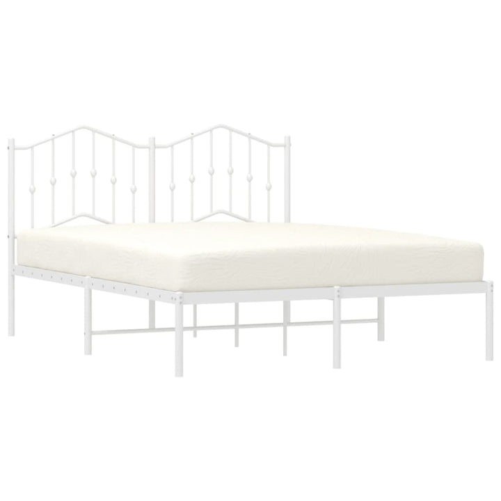 sengeramme med sengegavl 140x190 cm metal hvid