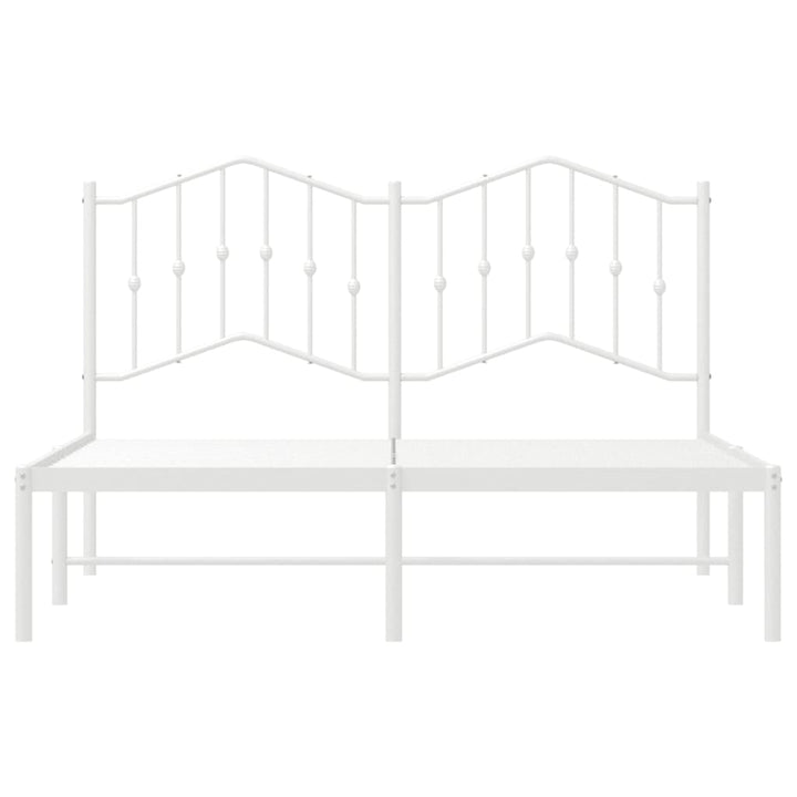 sengeramme med sengegavl 150x200 cm metal hvid