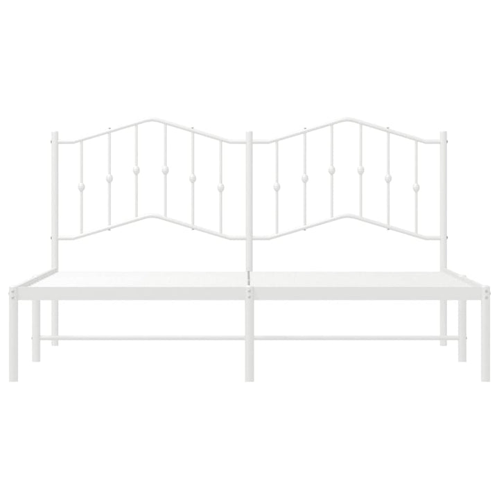 sengeramme med sengegavl 183x213 cm metal hvid