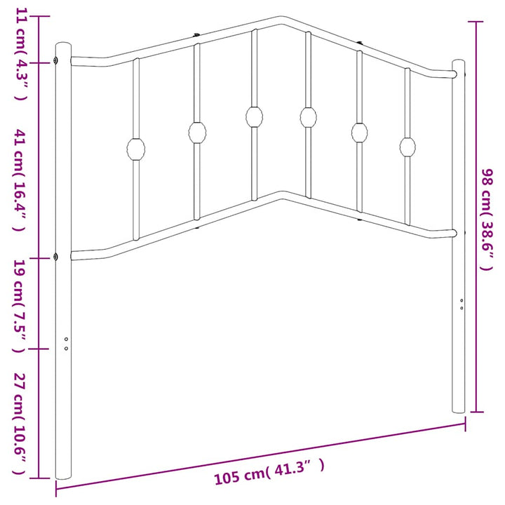 udskiftningsgavl 100 cm metal hvid