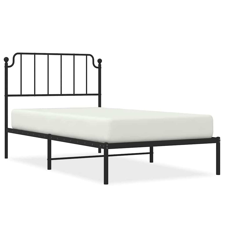 sengeramme med sengegavl 100x190 cm metal sort